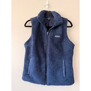 Patagonia Los Gatos Fleece Vest Medium Navy Blue Full Zip